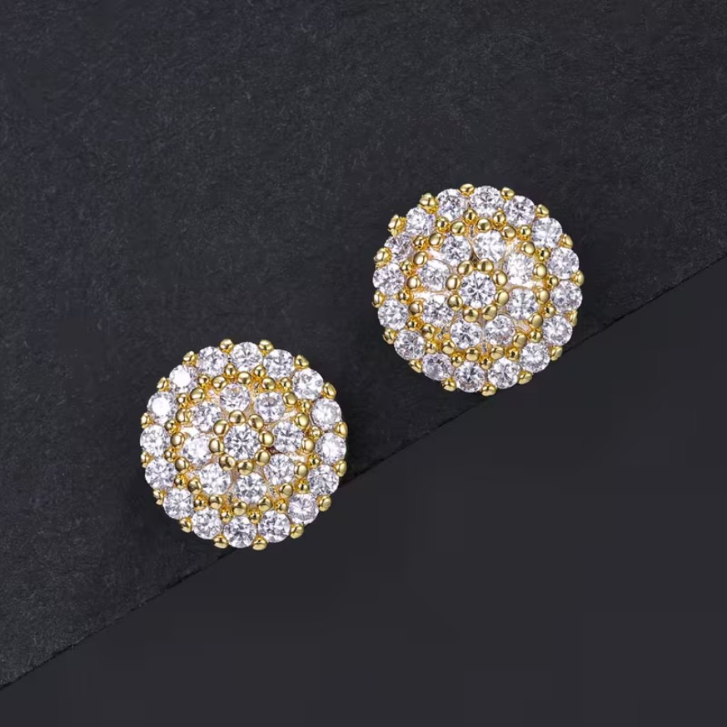 14k Gold Womens 2ct Diamond Stud Earrings Ladies New 14 K Silver Studs Jewelry
